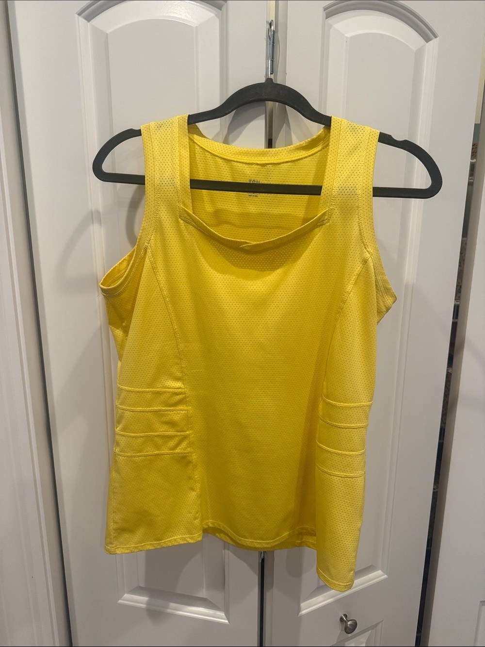 Tail Bright Yellow Athleisure Mesh Tank Top great for golf and tennis